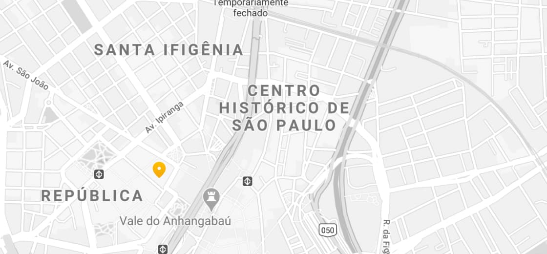 mapa da loja na cidade de São Paulo